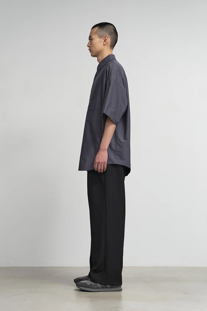 Graphpaper(グラフペーパー) Oxford S/S Oversized B.D Shirt オックスフォード半袖オーバーサイズボタンダウンシャツ GM261-50025B