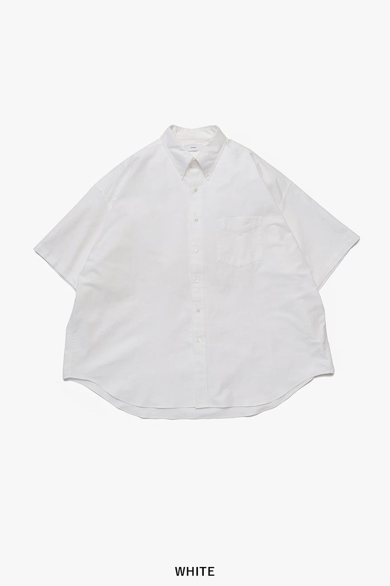 Graphpaper(グラフペーパー) Oxford S/S Oversized B.D Shirt オックスフォード半袖オーバーサイズボタンダウンシャツ GM261-50025B