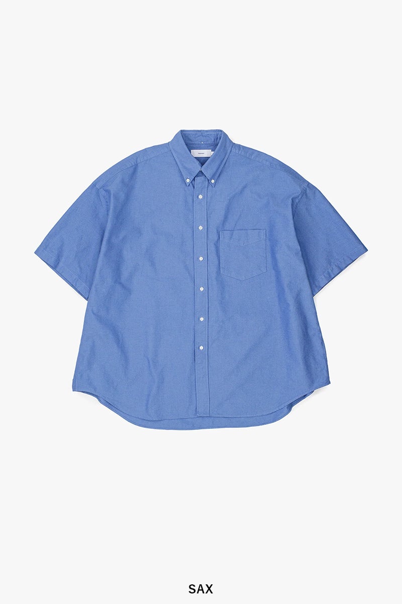 Graphpaper(グラフペーパー) Oxford S/S Oversized B.D Shirt オックスフォード半袖オーバーサイズボタンダウンシャツ GM261-50025B