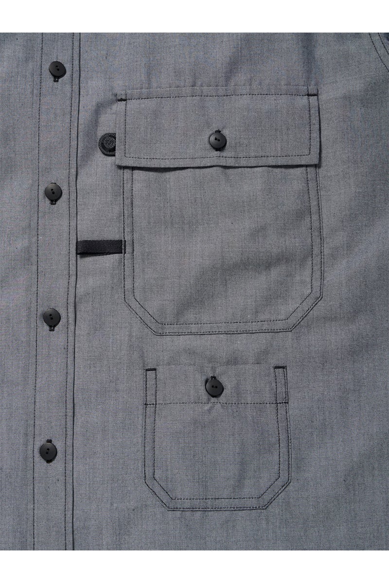 DAIWA PIER 39(ダイワピア39) TECH MULTI POCKET CHAMBRAY SHIRT L/S テックマルチポケットシャンブレーシャツ長袖 BE-84026