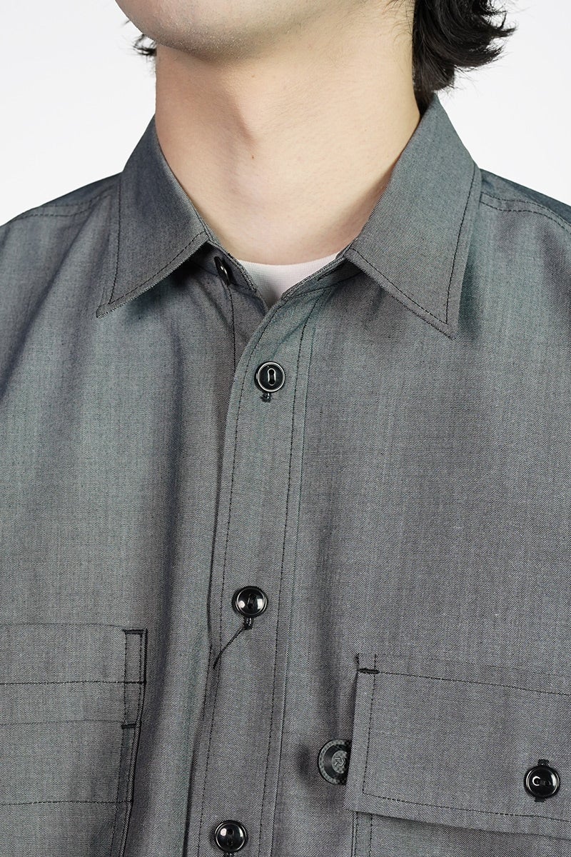 DAIWA PIER 39(ダイワピア39) TECH MULTI POCKET CHAMBRAY SHIRT L/S テックマルチポケットシャンブレーシャツ長袖 BE-84026