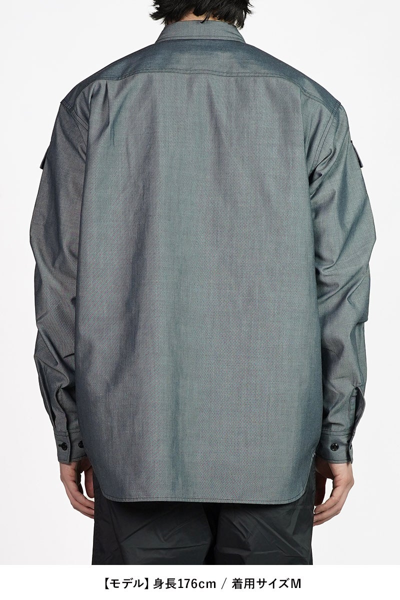 DAIWA PIER 39(ダイワピア39) TECH MULTI POCKET CHAMBRAY SHIRT L/S テックマルチポケットシャンブレーシャツ長袖 BE-84026