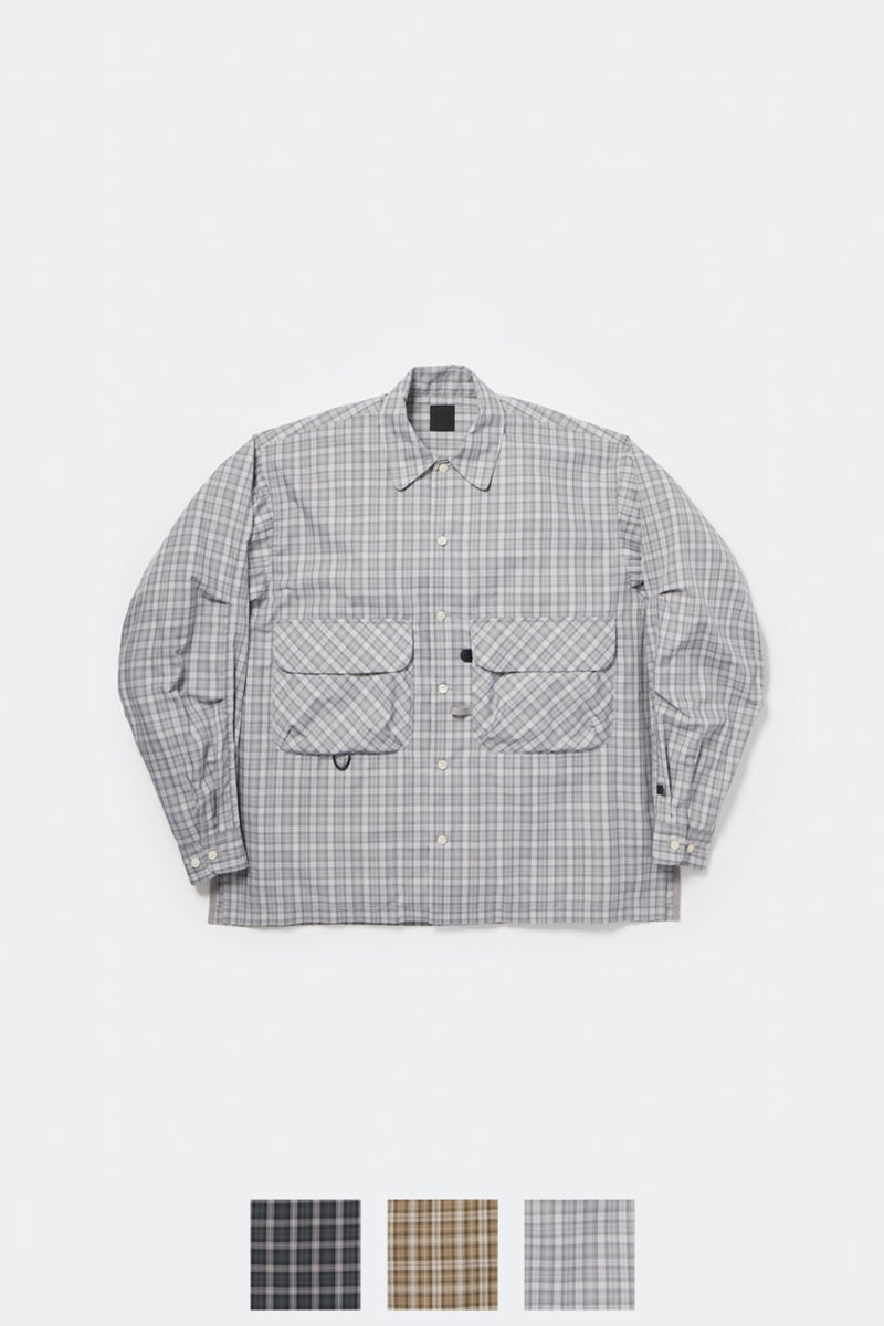 DAIWA PIER 39(ダイワピア39) W's TECH SPORTS OPEN COLLAR SHIRT LS GREN PLAID ウィメンズ テックスポーツオープンカラーシャツ長袖グレンチェック BE-82026L