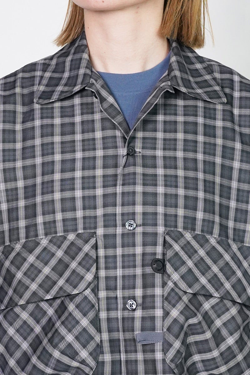 DAIWA PIER 39(ダイワピア39) W's TECH SPORTS OPEN COLLAR SHIRT LS GREN PLAID ウィメンズ テックスポーツオープンカラーシャツ長袖グレンチェック BE-82026L