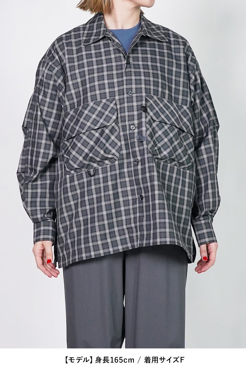 DAIWA PIER 39(ダイワピア39) W's TECH SPORTS OPEN COLLAR SHIRT LS GREN PLAID ウィメンズ テックスポーツオープンカラーシャツ長袖グレンチェック BE-82026L