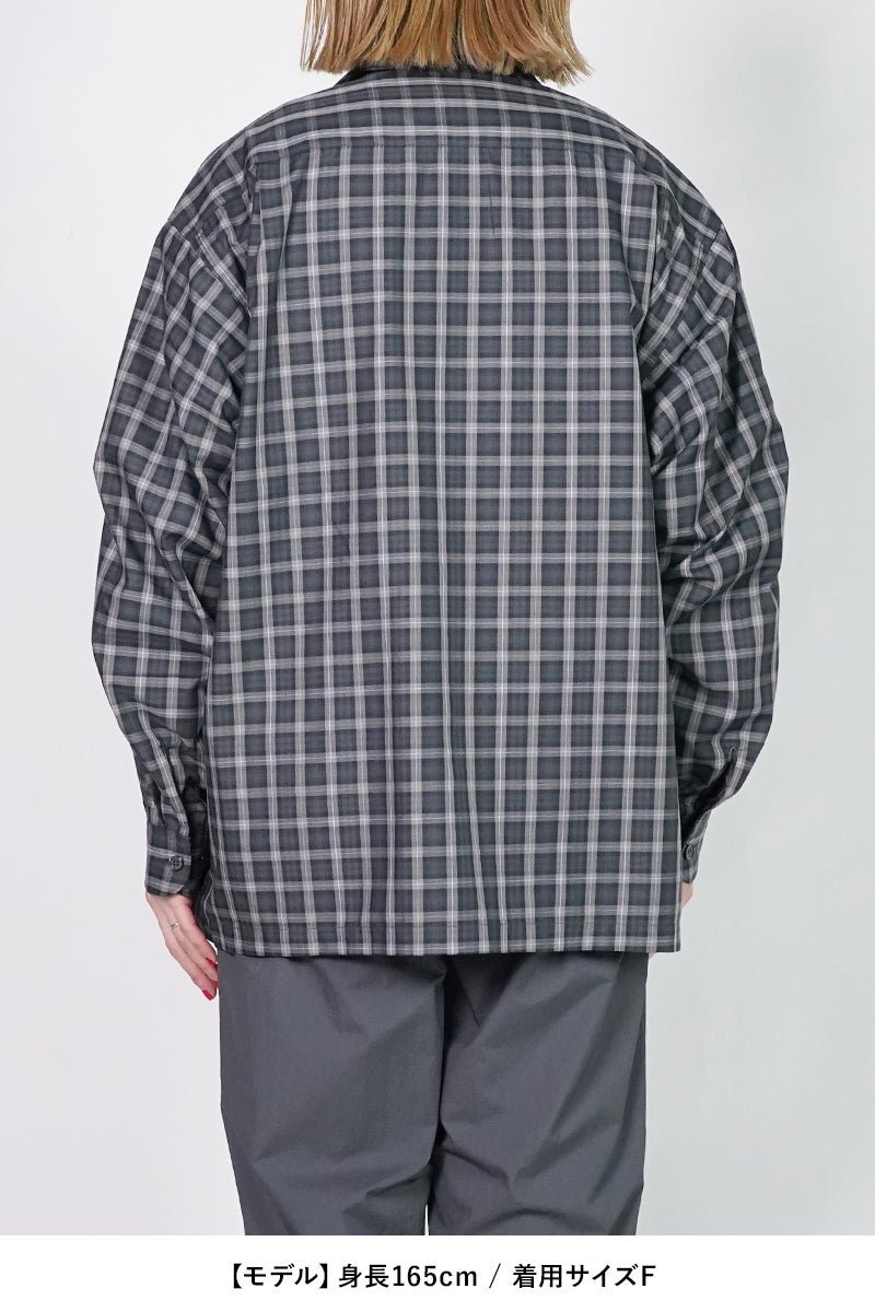 DAIWA PIER 39(ダイワピア39) W's TECH SPORTS OPEN COLLAR SHIRT LS GREN PLAID ウィメンズ テックスポーツオープンカラーシャツ長袖グレンチェック BE-82026L
