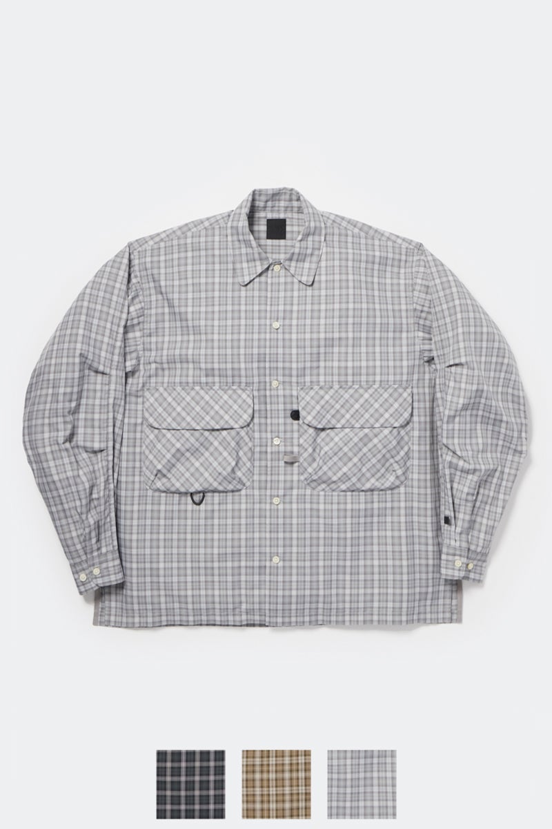DAIWA PIER 39(ダイワピア39) TECH SPORTS OPEN COLLAR SHIRT L/S GREN PLAID テックスポーツオープンカラーシャツ長袖グレンチェック BE-82026