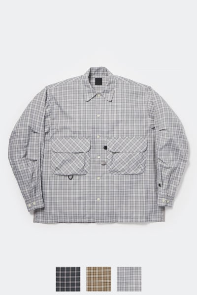 DAIWA PIER 39(ダイワピア39) TECH SPORTS OPEN COLLAR SHIRT L/S GREN PLAID テックスポーツオープンカラーシャツ長袖グレンチェック BE-82026