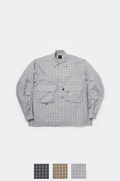 DAIWA PIER 39(ダイワピア39) TECH SPORTS OPEN COLLAR SHIRT L/S GREN PLAID テックスポーツオープンカラーシャツ長袖グレンチェック BE-82026