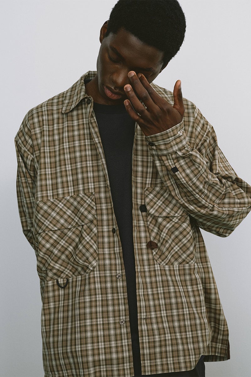 DAIWA PIER 39(ダイワピア39) TECH SPORTS OPEN COLLAR SHIRT L/S GREN PLAID テックスポーツオープンカラーシャツ長袖グレンチェック BE-82026