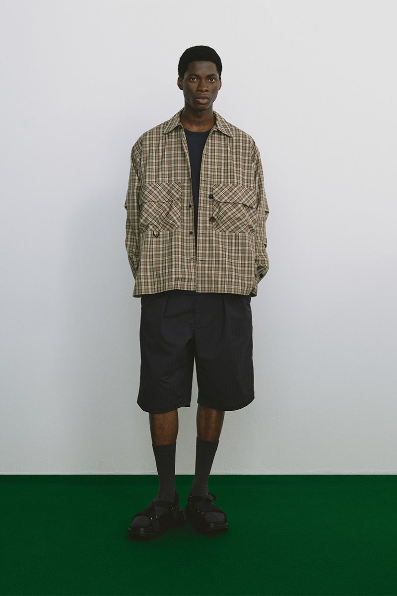 DAIWA PIER 39(ダイワピア39) TECH SPORTS OPEN COLLAR SHIRT L/S GREN PLAID テックスポーツオープンカラーシャツ長袖グレンチェック BE-82026