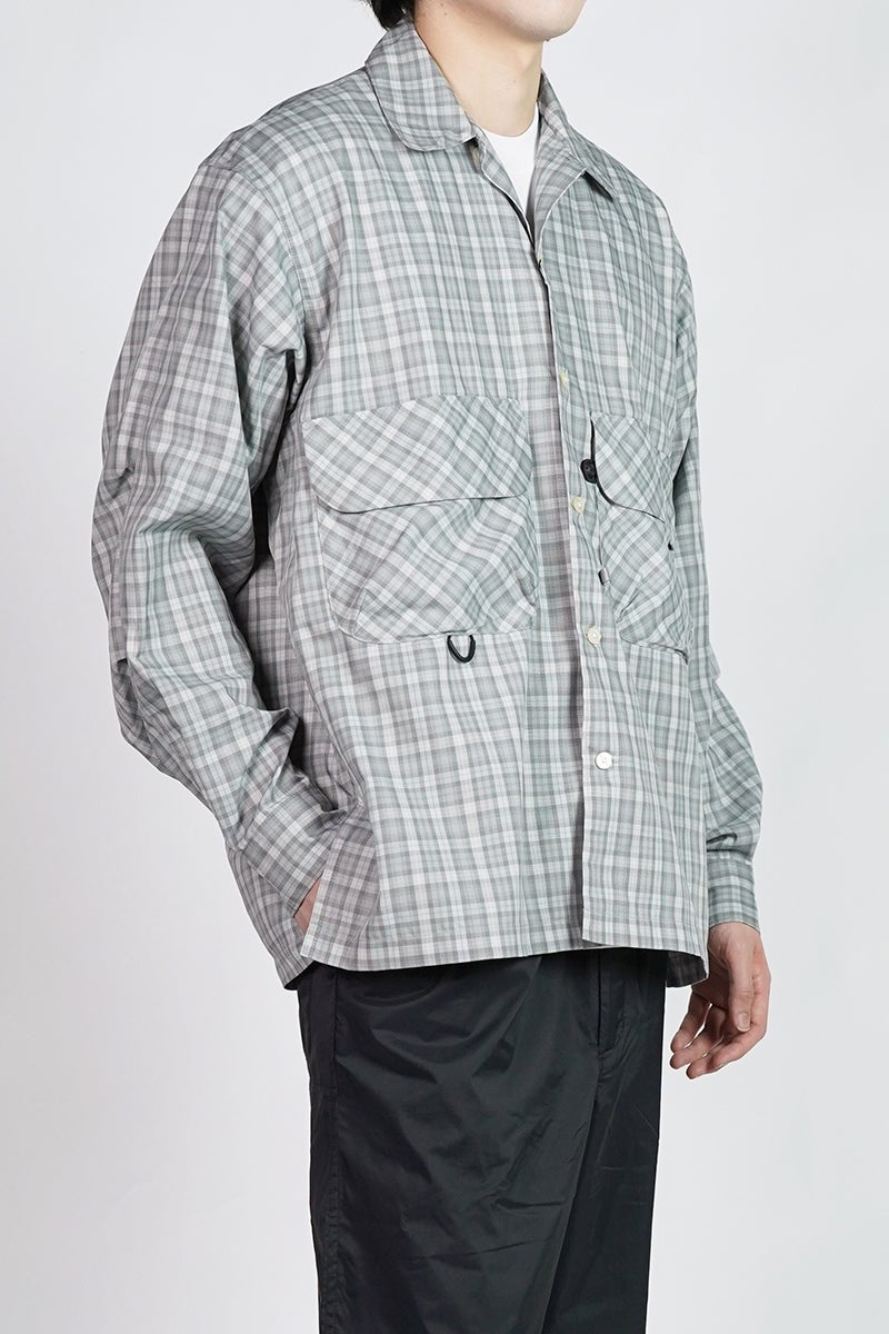 DAIWA PIER 39(ダイワピア39) TECH SPORTS OPEN COLLAR SHIRT L/S GREN PLAID テックスポーツオープンカラーシャツ長袖グレンチェック BE-82026