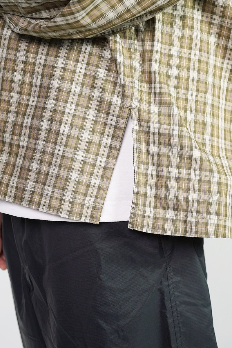 DAIWA PIER 39(ダイワピア39) TECH SPORTS OPEN COLLAR SHIRT L/S GREN PLAID テックスポーツオープンカラーシャツ長袖グレンチェック BE-82026