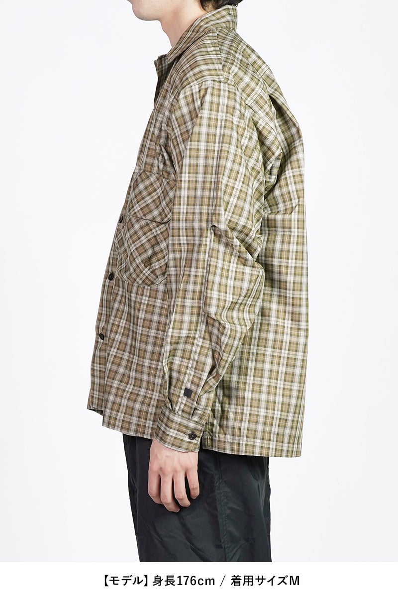 DAIWA PIER 39(ダイワピア39) TECH SPORTS OPEN COLLAR SHIRT L/S GREN PLAID テックスポーツオープンカラーシャツ長袖グレンチェック BE-82026