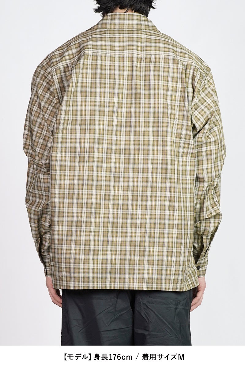 DAIWA PIER 39(ダイワピア39) TECH SPORTS OPEN COLLAR SHIRT L/S GREN PLAID テックスポーツオープンカラーシャツ長袖グレンチェック BE-82026
