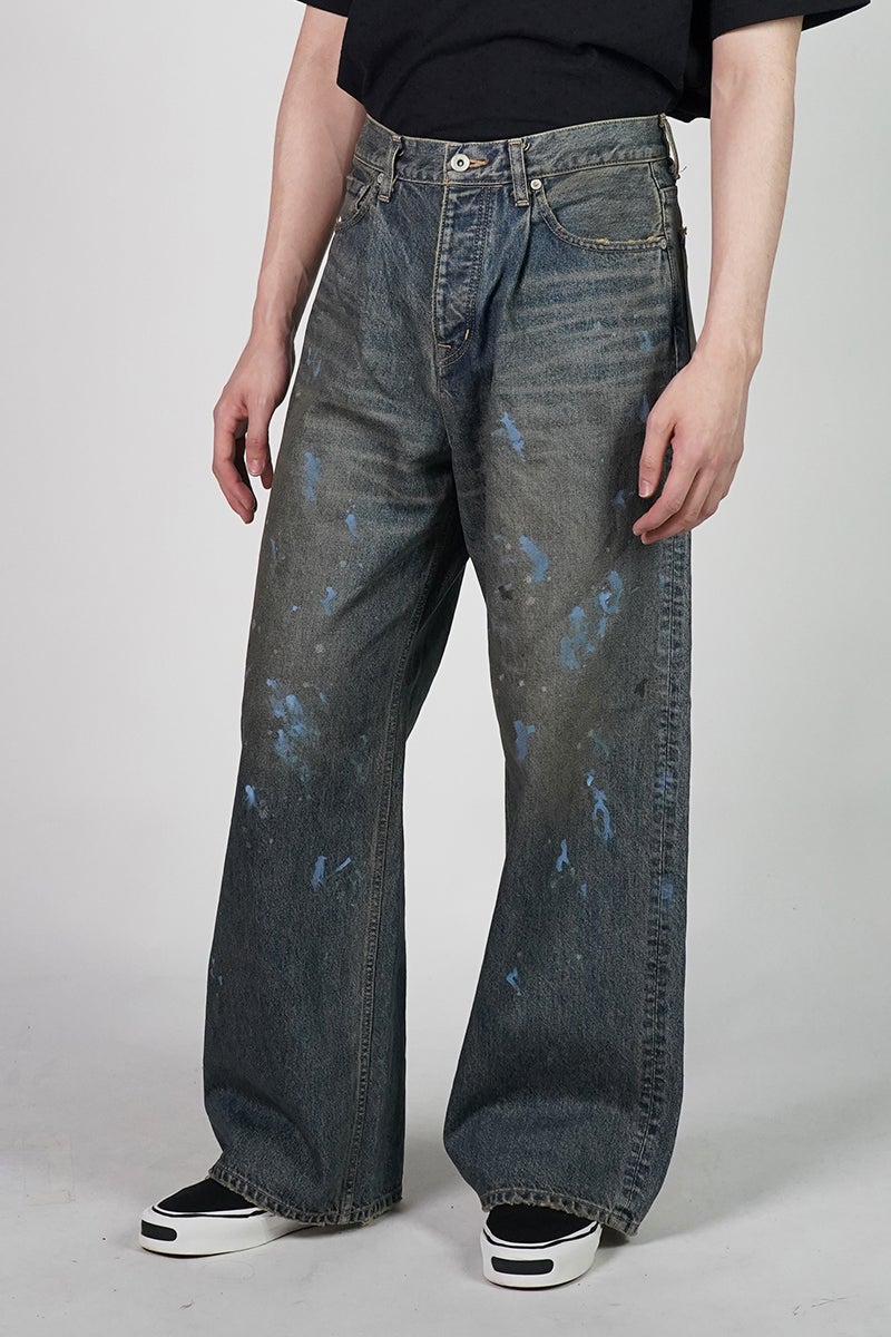 DAIRIKU(ダイリク) "Paint" Wide Denim Pants ペイント ワイドデニムパンツ 26SS D8