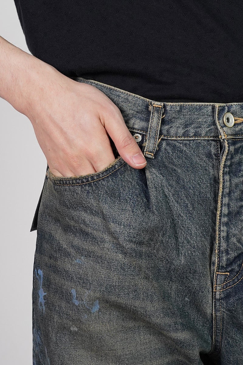 DAIRIKU(ダイリク) "Paint" Wide Denim Pants ペイント ワイドデニムパンツ 26SS D8