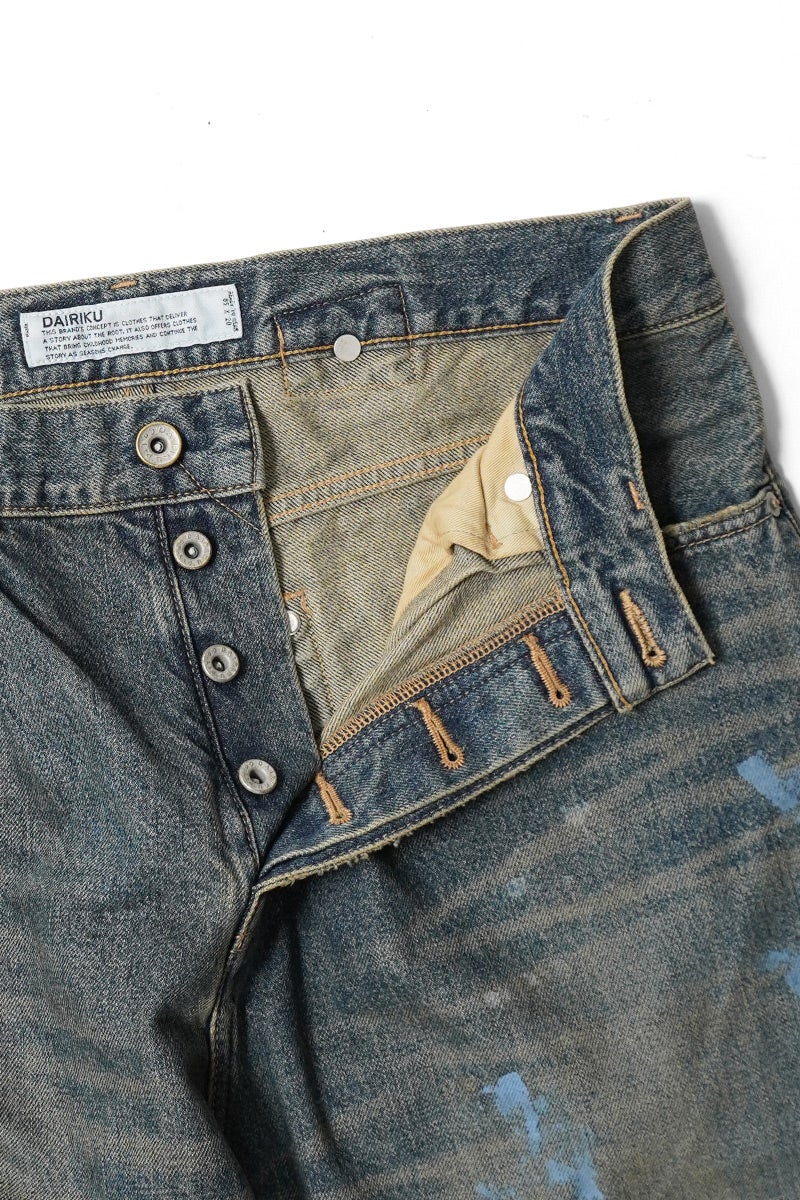 DAIRIKU(ダイリク) "Paint" Wide Denim Pants ペイント ワイドデニムパンツ 26SS D8
