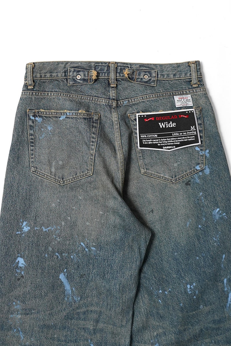 DAIRIKU(ダイリク) "Paint" Wide Denim Pants ペイント ワイドデニムパンツ 26SS D8