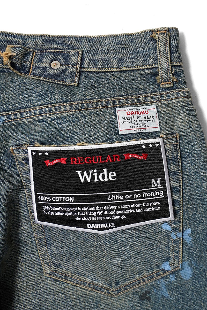 DAIRIKU(ダイリク) "Paint" Wide Denim Pants ペイント ワイドデニムパンツ 26SS D8