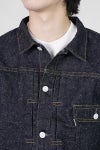 New Manual(ニューマニュアル) #001 T-BACK DENIM JACKET ONE-WASHED Tバックデニムジャケット ワンウォッシュ 2066SSJK-YY-0001