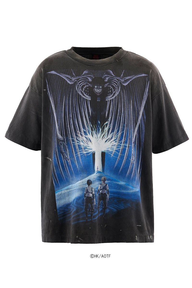 SAINT Mxxxxxx(セントマイケル) SM-MK8-0000-C77 / AOT_SS TEE / ATTACK ON TITAN / BLK 進撃の巨人半袖Tシャツ