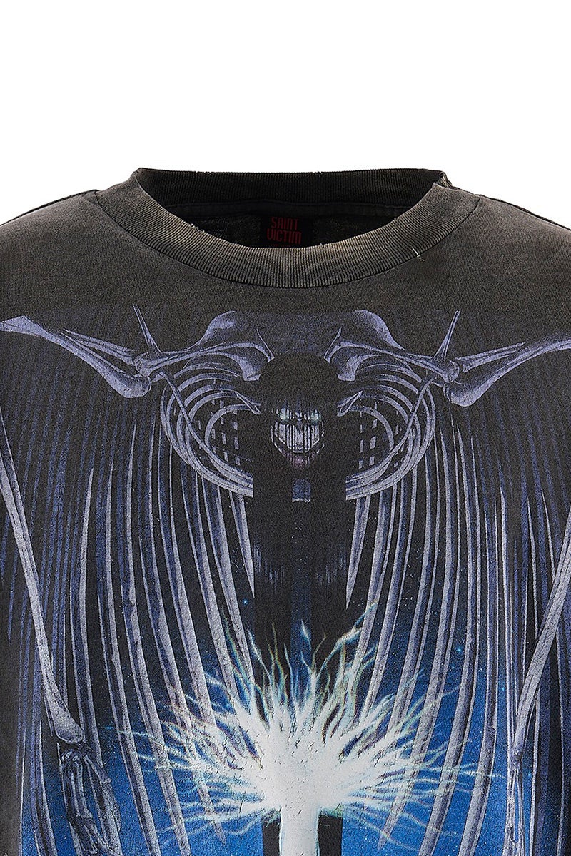 SAINT Mxxxxxx(セントマイケル) SM-MK8-0000-C77 / AOT_SS TEE / ATTACK ON TITAN / BLK 進撃の巨人半袖Tシャツ