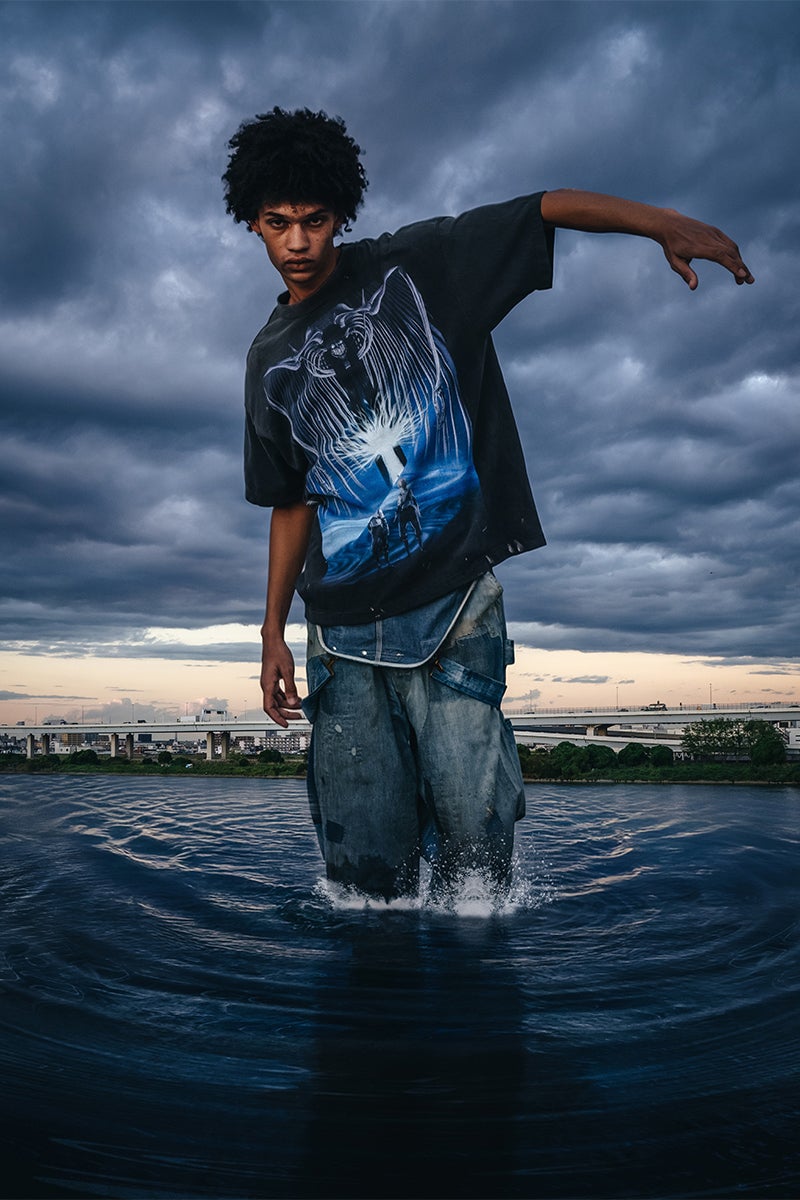 SAINT Mxxxxxx(セントマイケル) SM-MK8-0000-C77 / AOT_SS TEE / ATTACK ON TITAN / BLK 進撃の巨人半袖Tシャツ