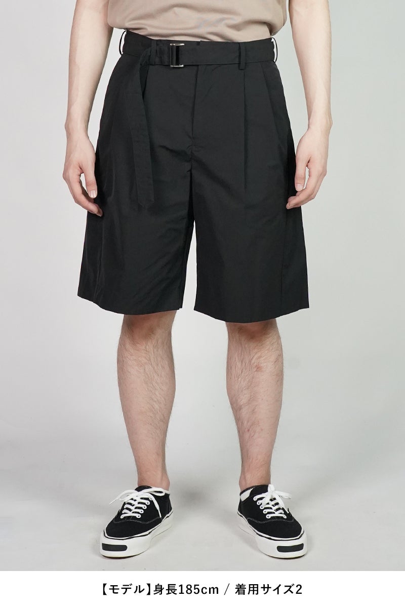 NTN(エヌティーエヌ) 3D 2-TUCK BELTED SHORTS 2タックベルトショーツ N006-002124