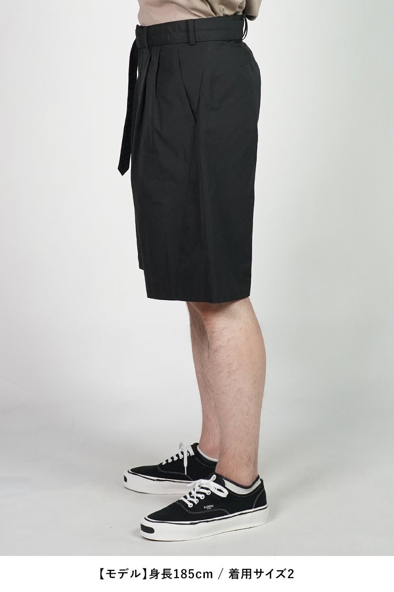 NTN(エヌティーエヌ) 3D 2-TUCK BELTED SHORTS 2タックベルトショーツ N006-002124