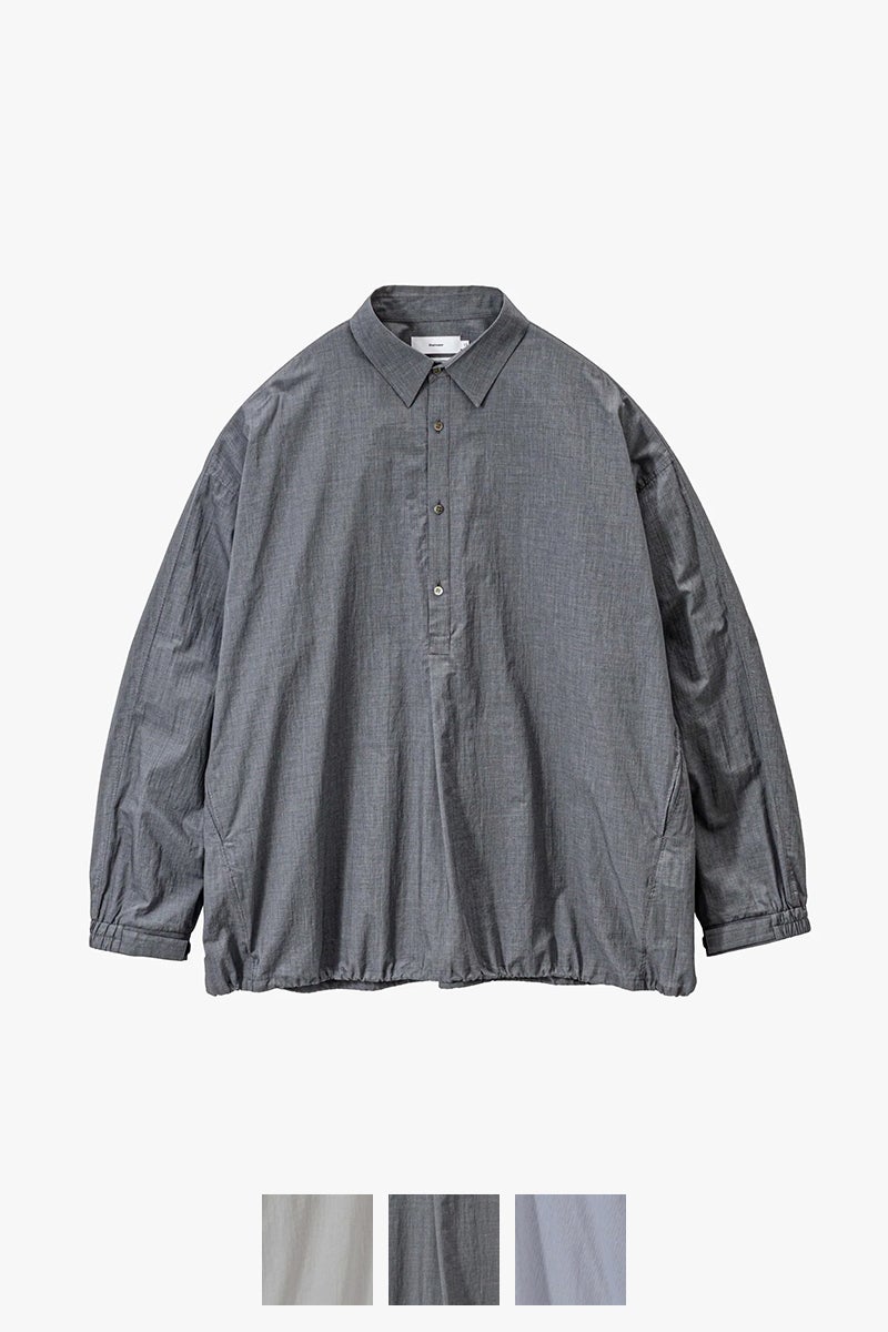 Graphpaper(グラフペーパー) Seersucker Pullover Shirt シアーサッカープルオーバーシャツ GU261-50445