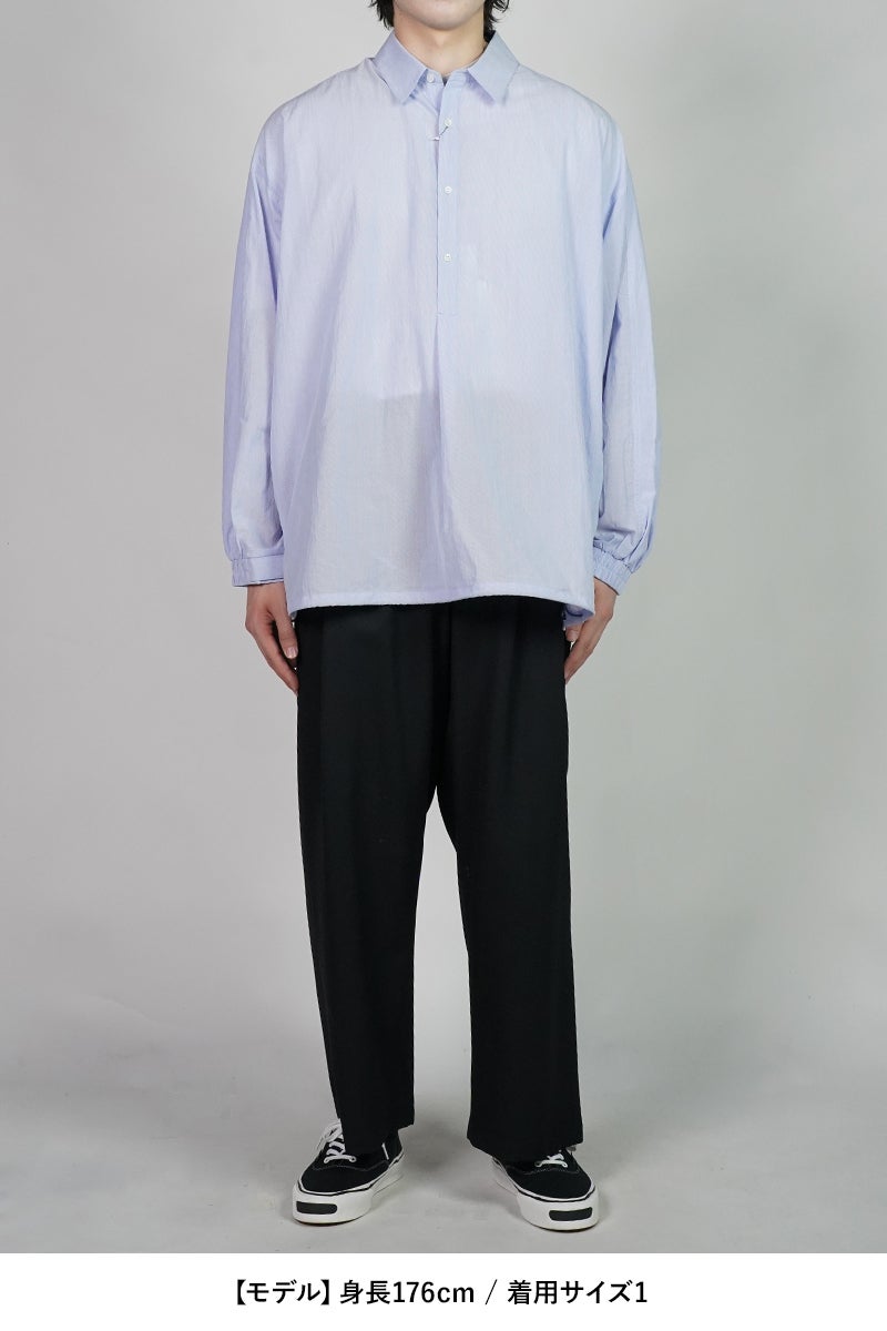 Graphpaper(グラフペーパー) Seersucker Pullover Shirt シアーサッカープルオーバーシャツ GU261-50445