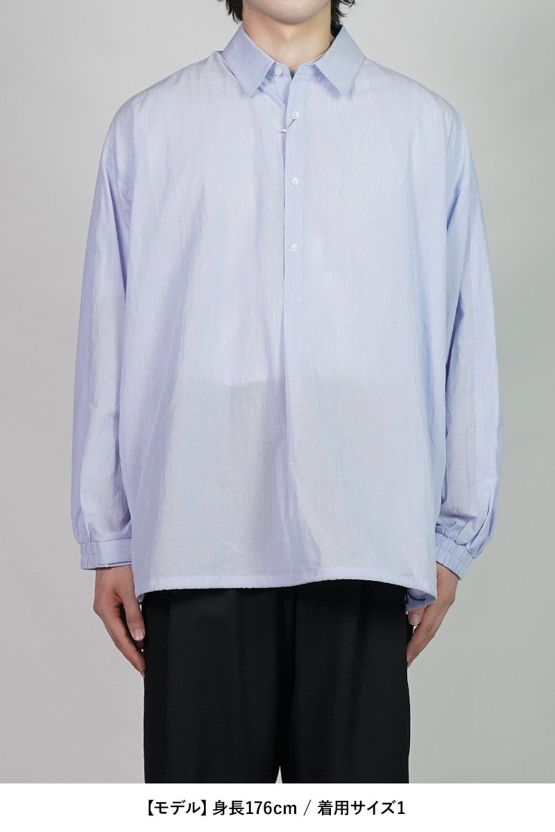 Graphpaper(グラフペーパー) Seersucker Pullover Shirt シアーサッカープルオーバーシャツ GU261-50445