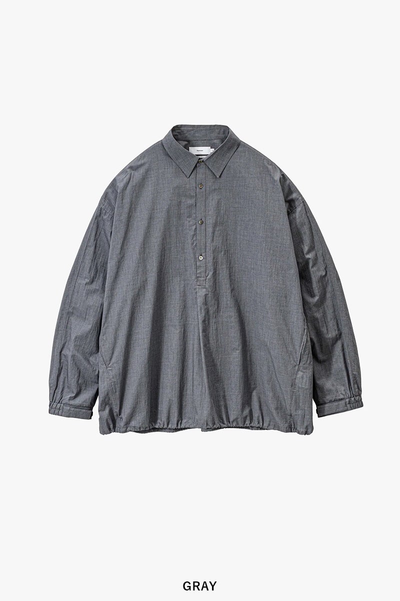 Graphpaper(グラフペーパー) Seersucker Pullover Shirt シアーサッカープルオーバーシャツ GU261-50445