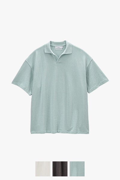 Graphpaper(グラフペーパー) Cotton Pique Jersey S/S Skipper Polo コットンピケジャージー半袖スキッパーポロシャツ GU261-70416