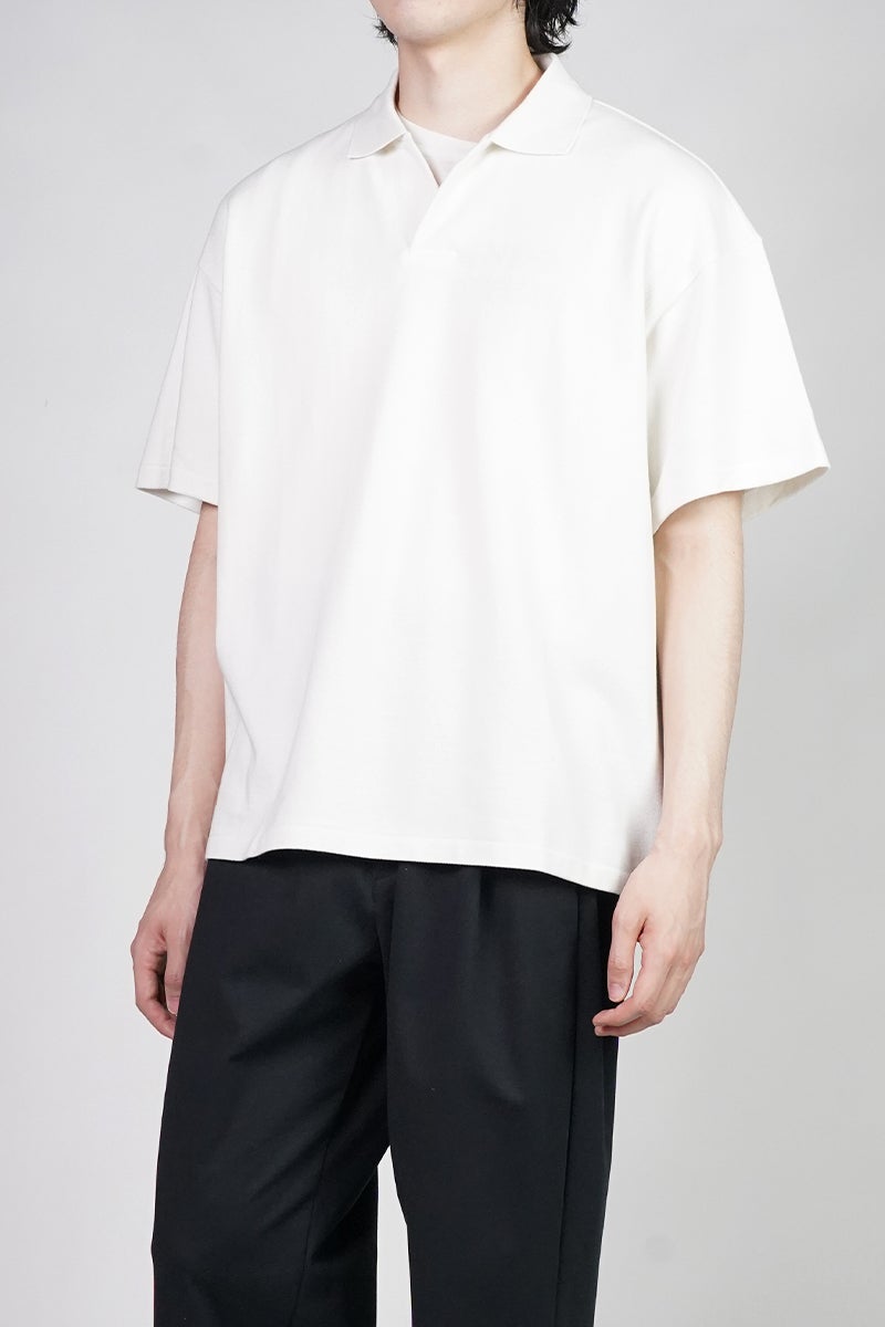 Graphpaper(グラフペーパー) Cotton Pique Jersey S/S Skipper Polo コットンピケジャージー半袖スキッパーポロシャツ GU261-70416