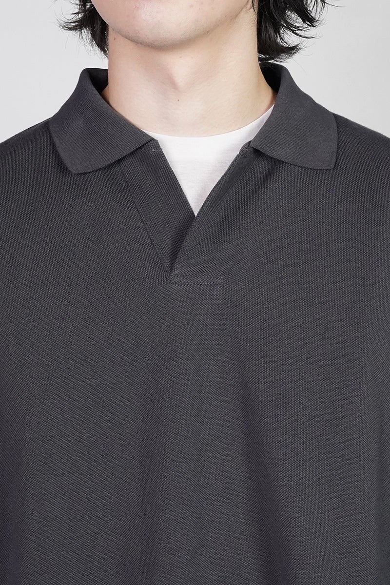 Graphpaper(グラフペーパー) Cotton Pique Jersey S/S Skipper Polo コットンピケジャージー半袖スキッパーポロシャツ GU261-70416