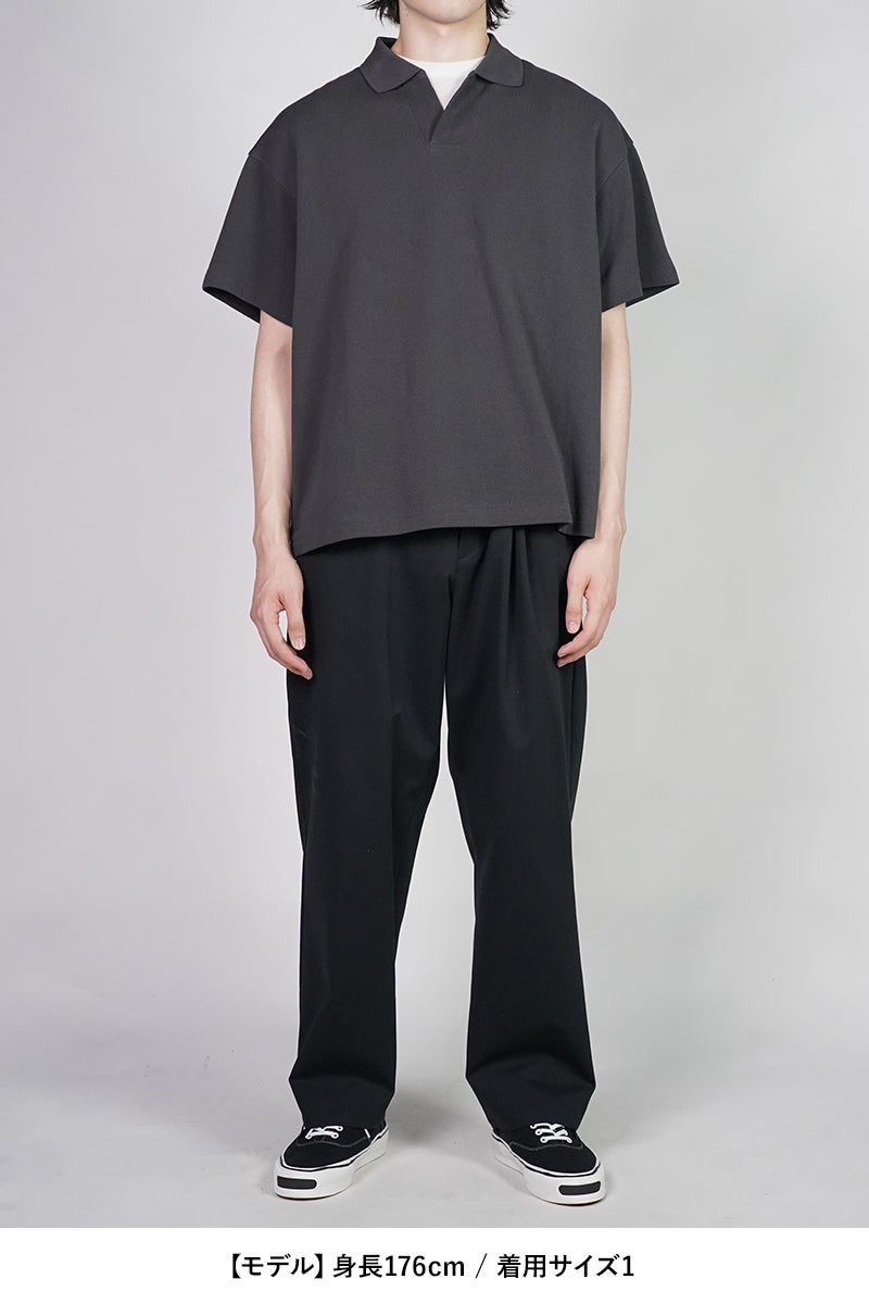 Graphpaper(グラフペーパー) Cotton Pique Jersey S/S Skipper Polo コットンピケジャージー半袖スキッパーポロシャツ GU261-70416