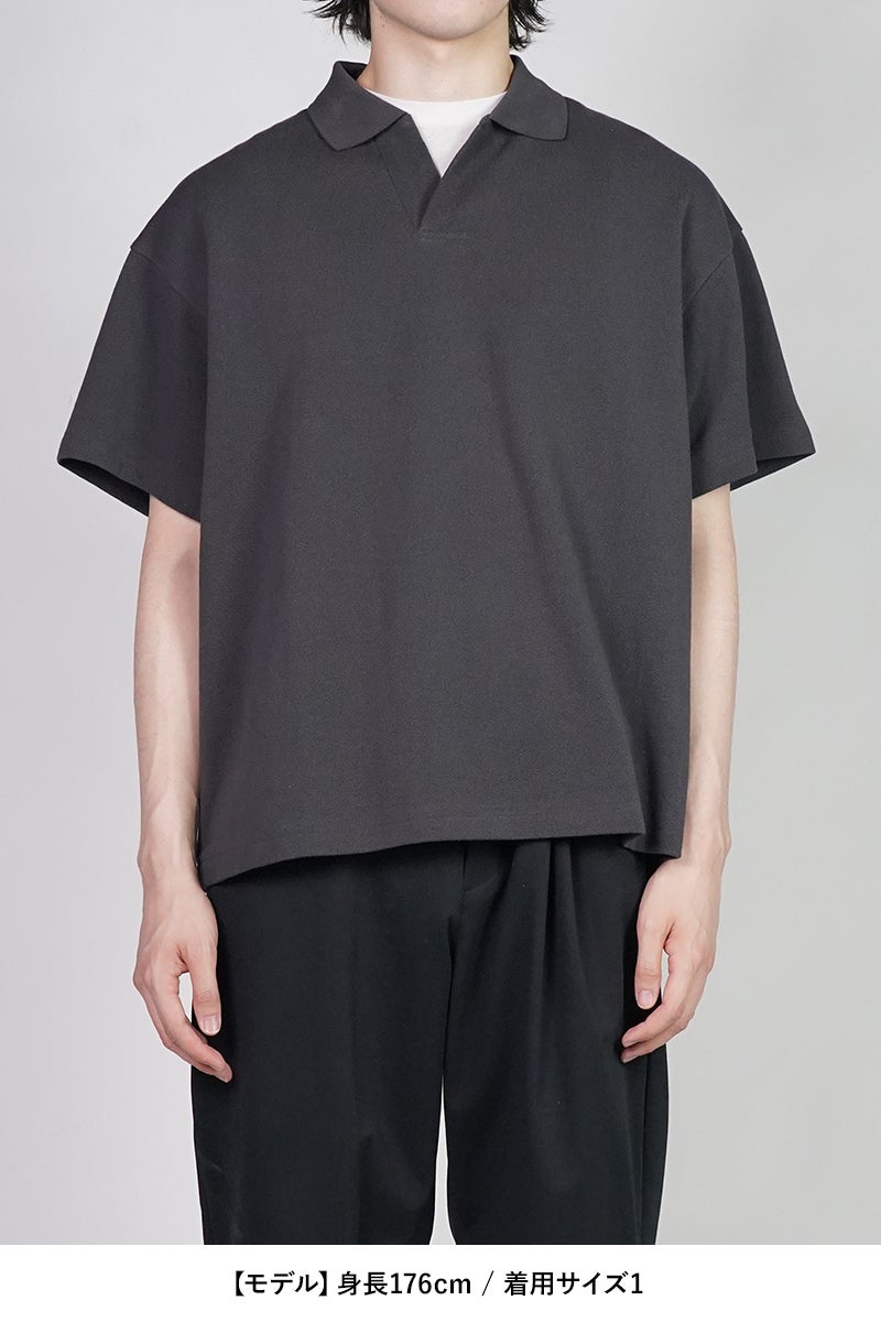 Graphpaper(グラフペーパー) Cotton Pique Jersey S/S Skipper Polo コットンピケジャージー半袖スキッパーポロシャツ GU261-70416