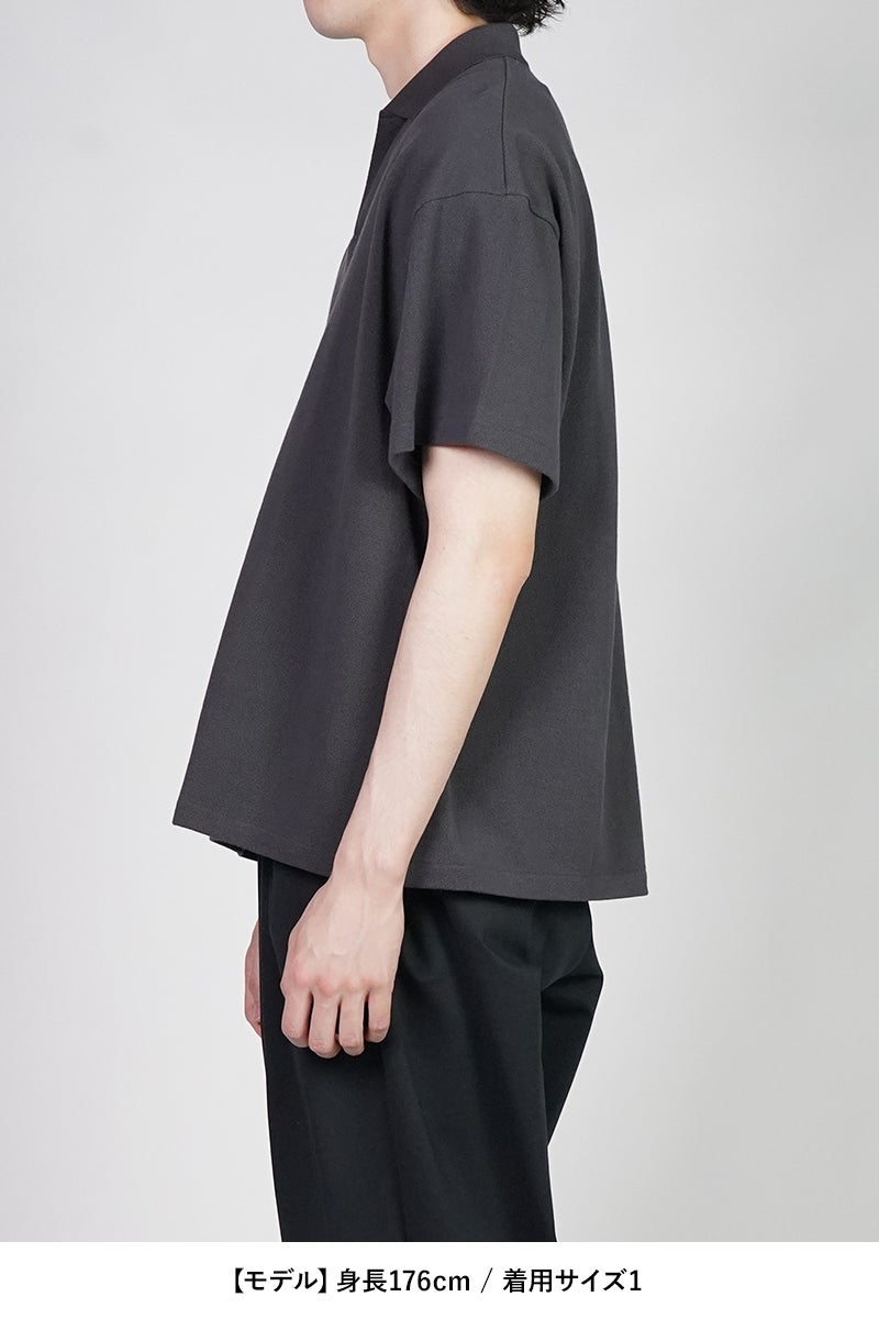 Graphpaper(グラフペーパー) Cotton Pique Jersey S/S Skipper Polo コットンピケジャージー半袖スキッパーポロシャツ GU261-70416