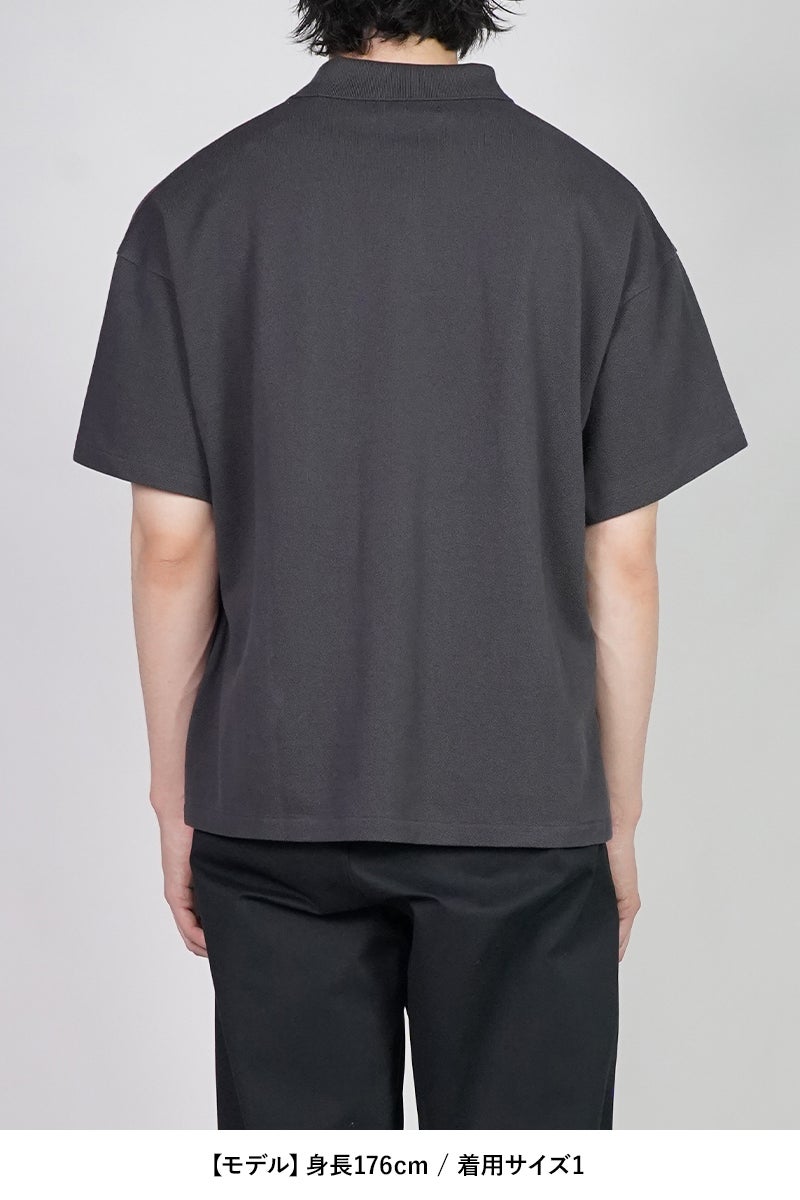 Graphpaper(グラフペーパー) Cotton Pique Jersey S/S Skipper Polo コットンピケジャージー半袖スキッパーポロシャツ GU261-70416