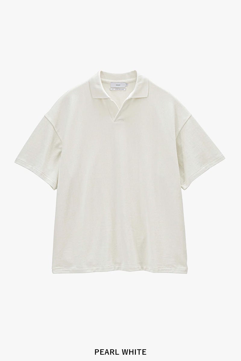 Graphpaper(グラフペーパー) Cotton Pique Jersey S/S Skipper Polo コットンピケジャージー半袖スキッパーポロシャツ GU261-70416