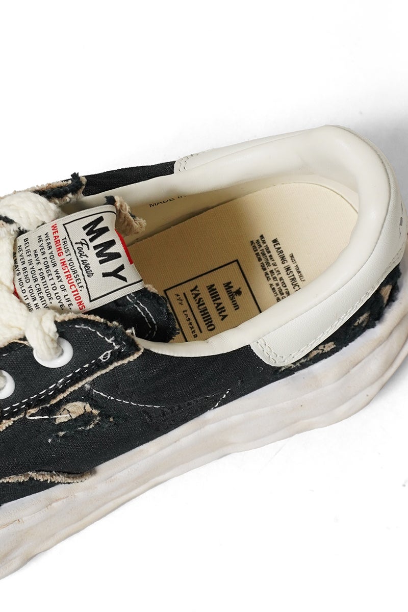  Maison MIHARA YASUHIRO(メゾン ミハラヤスヒロ) BLAKEY / original sole ripping and over dyeing canvas Low -Top sneaker ベイカー リッピングオーバーダイ A16FW729