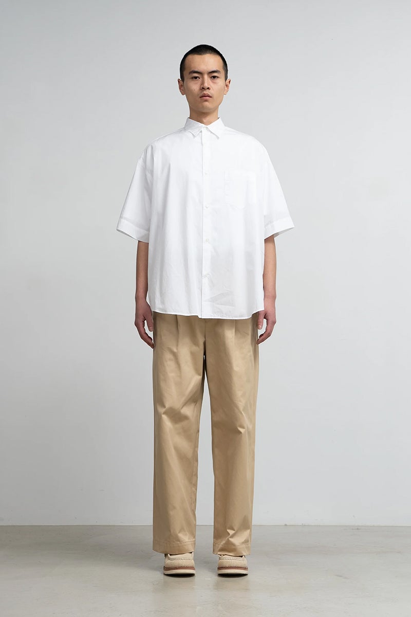 Graphpaper(グラフペーパー)Broad S/S Oversized Regular Collar Shirt ブロードオーバーサイズレギュラーカラー半袖シャツ GM261-50003B