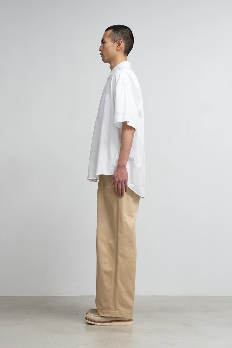 Graphpaper(グラフペーパー)Broad S/S Oversized Regular Collar Shirt ブロードオーバーサイズレギュラーカラー半袖シャツ GM261-50003B