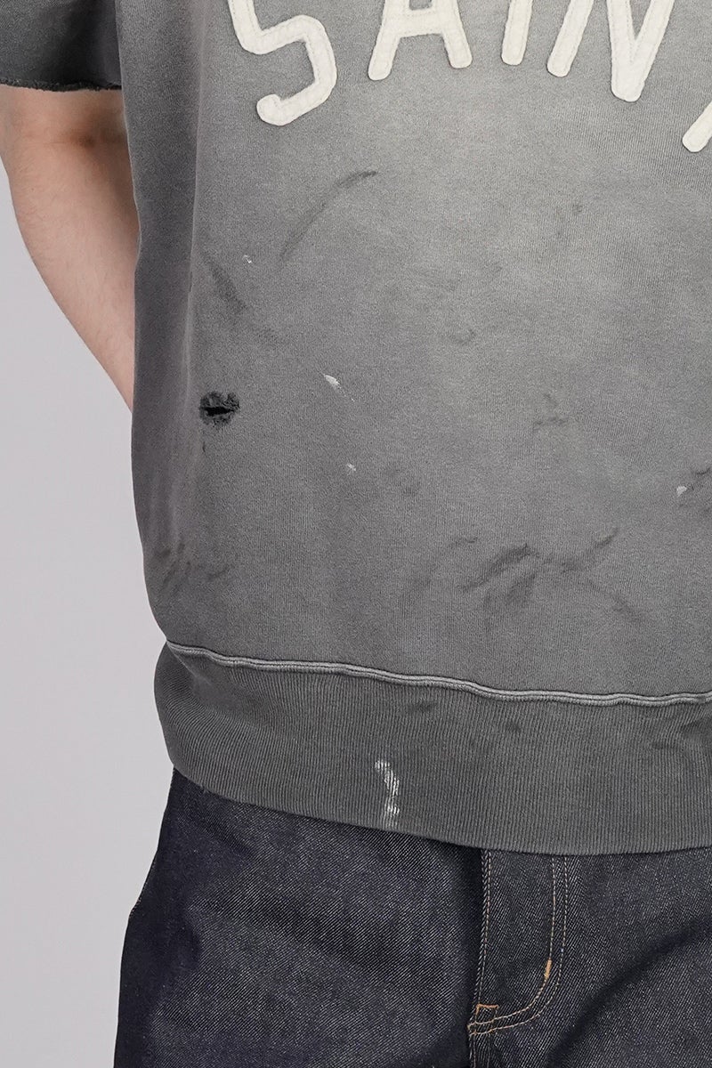  SAINT Mxxxxxx(セントマイケル) SM-MK8-0000-052 / SS HALF ZIP SWEAT / SAINT / CHARCOAL ハーフジップスウェット