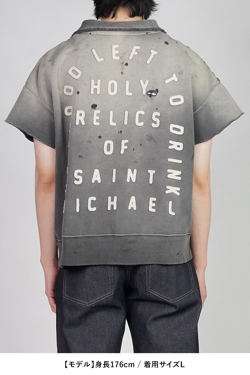  SAINT Mxxxxxx(セントマイケル) SM-MK8-0000-052 / SS HALF ZIP SWEAT / SAINT / CHARCOAL ハーフジップスウェット