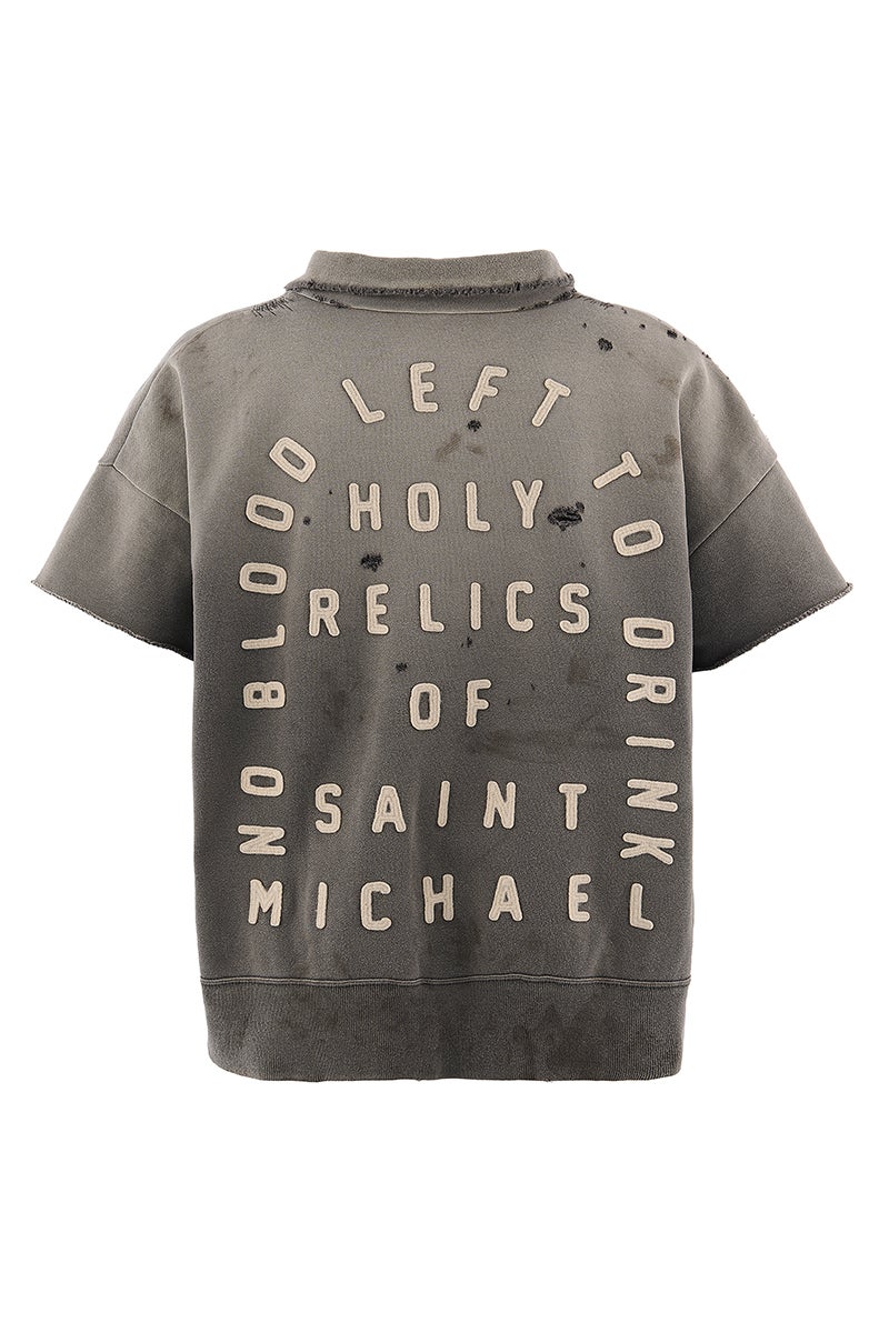 SAINT Mxxxxxx(セントマイケル) SM-MK8-0000-052 / SS HALF ZIP SWEAT / SAINT / CHARCOAL ハーフジップスウェット