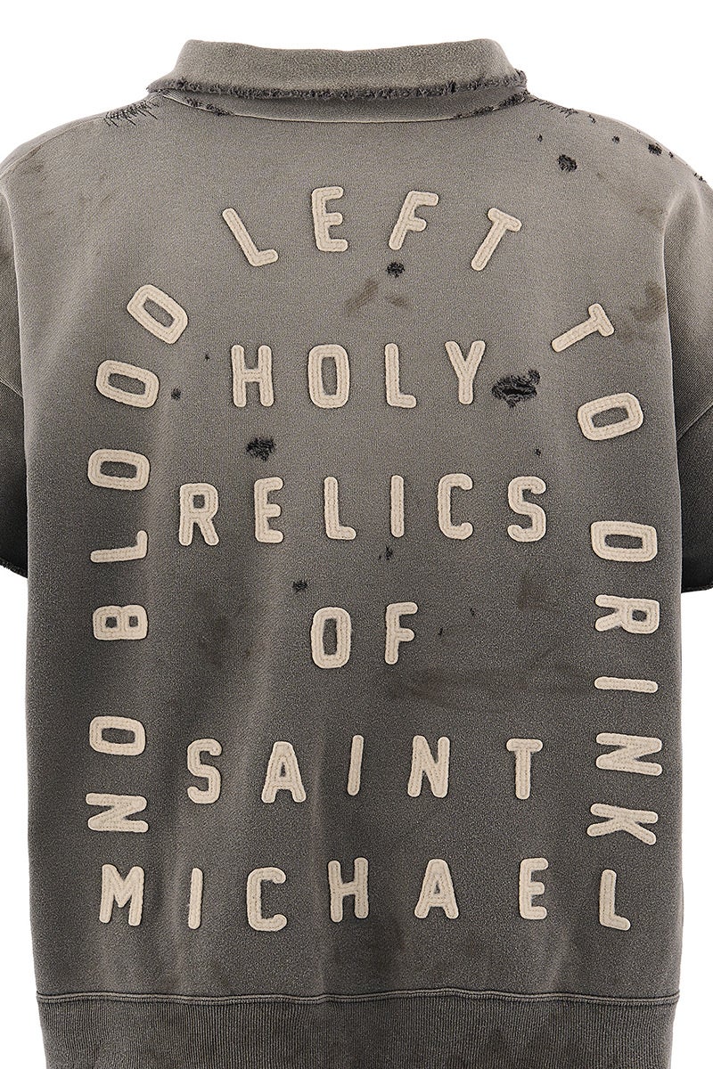  SAINT Mxxxxxx(セントマイケル) SM-MK8-0000-052 / SS HALF ZIP SWEAT / SAINT / CHARCOAL ハーフジップスウェット