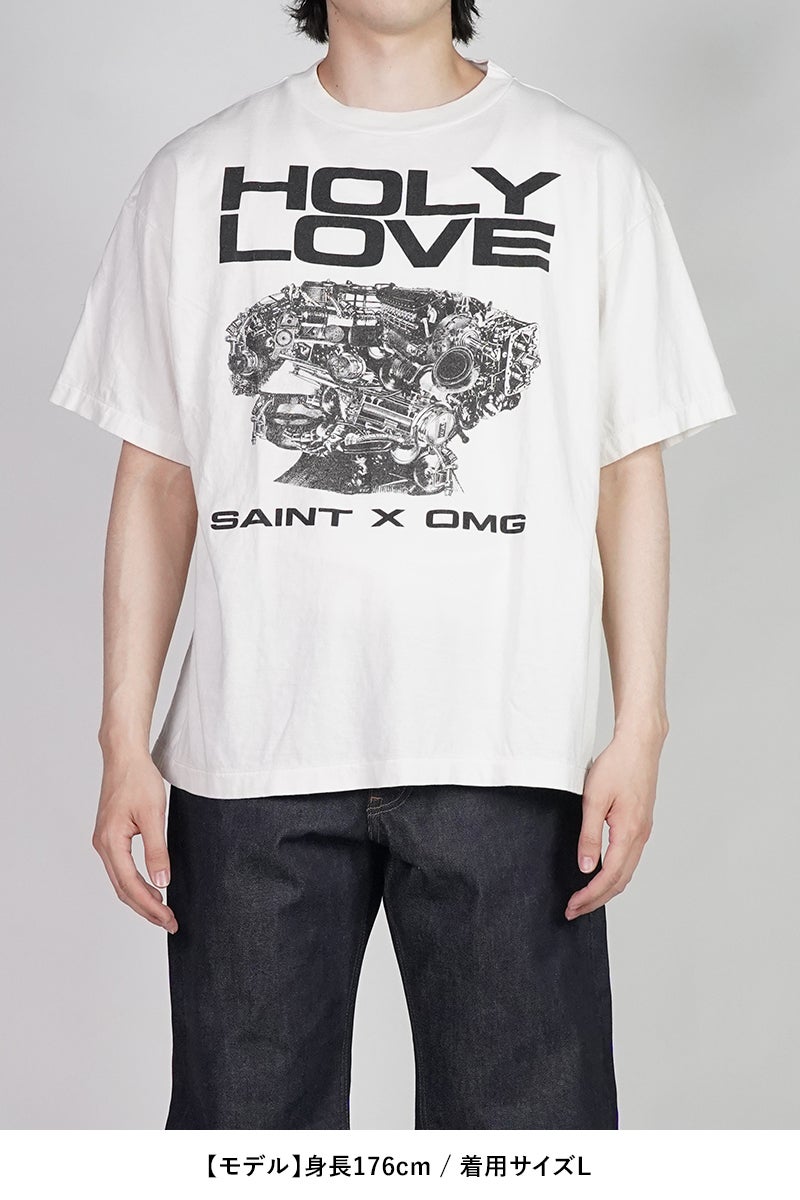 SAINT Mxxxxxx(セントマイケル) SM-MK8-0000-C08 / KK_SS T-SHIRT / HOLY LOVE / WHITE 河村康輔 Tシャツ